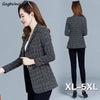 Blazers Women Spring Plaid Korean Style Single-breasted Office Ladies Loose XL-5XL Casual Elegant Womens Outwear Chic