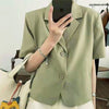 Blazers Women Summer Design Korean Style Loose All-match Office Lady Streetwear Casual Elegant Short Sleeve Temperament