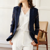 Blazers Women Summer Elegant All-match Single Button Leisure Comfortable Ulzzang Trendy Lace M-6XL Clothing Solid Sale