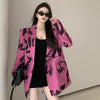 Blazers Women Sweet Print Tender Autumn Casual Korean Style Design Pockets Double Breasted Office Lady Classic Outwear