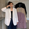 Blazers Women Thin 4 Colors Female Loose Korean Style Notched Streetwear Summer Sun-proof Ins Basic Chic Friends Soft Clothing