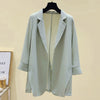 Blazers Women Thin Loose Sunscreen Notched All-match Office Summer Solid Simple s Korean Style Mujer
