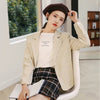 Blazers Womens Autumn Korean Style Office Lady Daily Classic Single Breasted Elegant Casual Female Simple All-match Chic