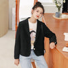 Blazers Womens Autumn Korean Style Office Lady Daily Classic Single Breasted Elegant Casual Female Simple All-match Chic