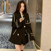 Blazers Womens Autumn Outwear Elegant Double Breasted Loose Korean Style Ladies Temperament Female  Trendy Harajuku