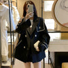 Blazers Womens Autumn Outwear Elegant Double Breasted Loose Korean Style Ladies Temperament Female  Trendy Harajuku