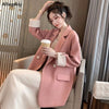 Blazers Womens Elegant Trendy Kroean Style 3XL Ladies Retro Leisure Daily All-match Double Breasted Patchwork Cuff Tender