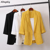 Blazers Womens  Loose Casual Solid Thin Baggy 4XL Korean Style Single Button Pockets Female Chic Breathable Ins