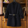 Blazers for Women Elegant Solid Khaki Black Jacket Blazer with Belt Office Lady Dress and Blazer Mujer Spring Autumn Coats