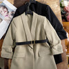 Blazers for Women Elegant Solid Khaki Black Jacket Blazer with Belt Office Lady Dress and Blazer Mujer Spring Autumn Coats