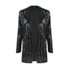 Bling Women Sequin Blazers Jacket Gold Silver Black Women Long Sleeve Elegant Suit Coat Night Club Glitter Shiny Punk Outwear
