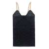 Bling Women Sleeveless Tank Tops Sexy Female V-Neck Knitted Shiny Camisole Club fem Metal Strap Camis Thin Glitter camis lady