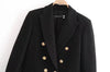 BlingBlingee Za 2022 Autumn Winter Woman Traf Coats OL Style Slim Blazers Ornate Buttons Female Casual Tweed Woolen Long Jacket