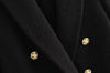 BlingBlingee Za 2022 Autumn Winter Woman Traf Coats OL Style Slim Blazers Ornate Buttons Female Casual Tweed Woolen Long Jacket