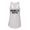 Blonde Bestie and Brunette Bestie Friends Women Tank Tops for Best Friends BFF or Couples BBF Sleeveless Tanks Off Shoulder Top