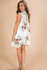 Women Elegant Flower Print Straight Mini Dress Knit Hollow Sleeveless Female Summer Causal Beach Party Vestidos