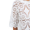 Blouse womens top Sexy Women Summer Half Sleeve T-shirt Lace See Through Hollow out Blouse Top