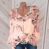 Blouse Long Sleeve Blouse Women Floral Print Chiffon Blusas Mujer De Moda Plus Size 5xl Button O Neck Shirt