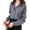 Blouse Women Office OL Style Shirts Tops Casual Long Sleeve Chiffon Blouses Femme Blusa