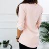 Blouse Women Spring Autumn Casual Solid Color Polypropylene Fiber Long Sleeve Shirt Zipper Loose Blouse Top топ женский 2023