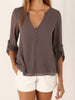Blouses Women New Fashion Casual V-neck Summer Blouse long-sleeved Loose Shirt Blusa Feminina Vestidos De Festa LBD3185