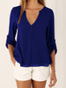 Blouses Women New Fashion Casual V-neck Summer Blouse long-sleeved Loose Shirt Blusa Feminina Vestidos De Festa LBD3185