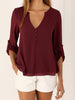 Blouses Women New Fashion Casual V-neck Summer Blouse long-sleeved Loose Shirt Blusa Feminina Vestidos De Festa LBD3185
