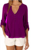 Blouses Women New Fashion Casual V-neck Summer Blouse long-sleeved Loose Shirt Blusa Feminina Vestidos De Festa LBD3185