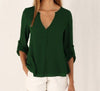 Blouses Women New Fashion Casual V-neck Summer Blouse long-sleeved Loose Shirt Blusa Feminina Vestidos De Festa LBD3185