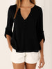 Blouses Women New Fashion Casual V-neck Summer Blouse long-sleeved Loose Shirt Blusa Feminina Vestidos De Festa LBD3185
