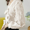 Blouses Women V-neck Bow  Lantern Sleeve Elegant Office Lady Korean Style Loose Casual Trendy Chic Shirts Female Tops