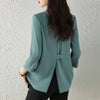 Blue-Green Women Blazer Suit Thin Chiffon 2023 Spring and Summer Korean Simple Loose Casual White Black Small Suit