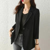 Blue-Green Women Blazer Suit Thin Chiffon 2023 Spring and Summer Korean Simple Loose Casual White Black Small Suit