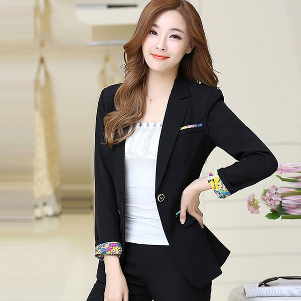 Blue Long Blazer Women Jacket Suit Womens Blazers Long Sleeve Plus Size Jacket Women Outwear Femme Office Lady Suit P4C0983