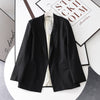 Blue Long Sleeve Woman Blazer 2023 Elegant Pronounced Shoulders Office Lady Blazers Coat Female Chic Flap Pockets Outerwear