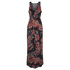 Bohemian Dress Women Floral Print Sleeveless Long Dress Summer Sexy Deep V-neck Beach Sundress Backless Dress Vestido Robe Femme