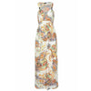 Bohemian Dress Women Floral Print Sleeveless Long Dress Summer Sexy Deep V-neck Beach Sundress Backless Dress Vestido Robe Femme