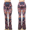 Boho Flare Pants Women Bohemian Fashion Loose Long Pant Tribal African Print Wide Leg Trousers Bell Botto Leggings Hippie Pants