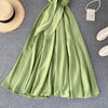 Boho Slim V Neck Summer bandage backless Maxi Long Dress Women Casual spaghetti strap Party Beach Holiday elegant tunic dress