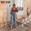 Bold Shade Streetwear Vintage Women 90s Denim Pants High Waist Long Straight Baggy Jeans Skater Girl Style Fall Winter Trousers
