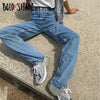Bold Shade Streetwear Vintage Women 90s Denim Pants High Waist Long Straight Baggy Jeans Skater Girl Style Fall Winter Trousers