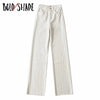 Bold Shade Streetwear Vintage Women 90s Denim Pants High Waist Long Straight Baggy Jeans Skater Girl Style Fall Winter Trousers