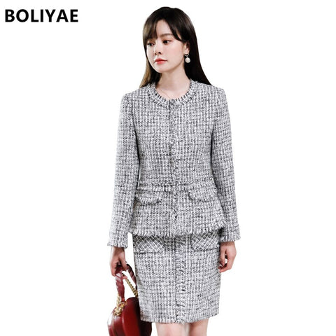 Boliyae 2023 Women Suit Jacket Blazer Femme Plaszcz Wiosenny Damski Sobrecamisa Cuadros Plaid Checkered Blazer Coat