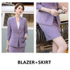 Boliyae Suits with Skirt 2 Piece Set Women Office Blazers Spring and Autumn Female Stripe Jacket Tops Work Clothes Trf
