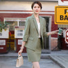 Boliyae Suits with Skirt 2 Piece Set Women Office Blazers Spring and Autumn Female Stripe Jacket Tops Work Clothes Trf