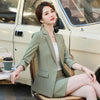 Boliyae Suits with Skirt 2 Piece Set Women Office Blazers Spring and Autumn Female Stripe Jacket Tops Work Clothes Trf