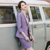 Boliyae Suits with Skirt 2 Piece Set Women Office Blazers Spring and Autumn Female Stripe Jacket Tops Work Clothes Trf