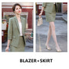 Boliyae Suits with Skirt 2 Piece Set Women Office Blazers Spring and Autumn Female Stripe Jacket Tops Work Clothes Trf