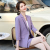 Boliyae Suits with Skirt 2 Piece Set Women Office Blazers Spring and Autumn Female Stripe Jacket Tops Work Clothes Trf