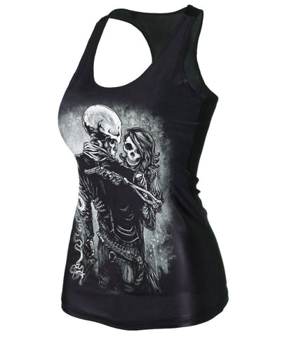 Women Vest 3D Print Tanks Fashion Sexy Tops T-Shits Punk Style Camis Fitness Tee Skull Vests Club Wear Slim Skinny Tanks